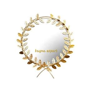 Espejo de pared de flores de metal hecho a mano, superventas, espejo de pared de metal dorado decorativo de lujo para el hogar, espejo de pared decorativo - Product Image 5