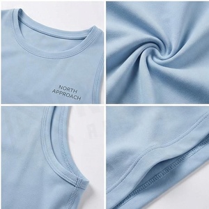 North Approach Women's Sleeveless <b>Crop</b> <b>Top</b> Crew Neck Solid Light <b>Blue</b> Yoga Tank Breathable Spandex Polyester Racerback - Product Image 4