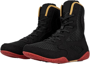 Chaussures de boxe et de lutte professionnelles pour hommes personnalisées, dessus en cuir véritable, respirantes, légères, été/hiver, personnalisation complète - Product Image 2