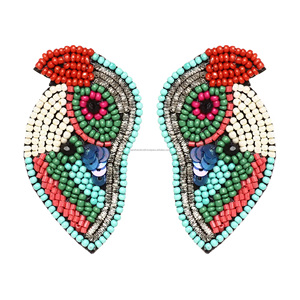 Élégant petit ruban de broderie à la mode boucles d'oreilles goutte élégant élégant petit bijoux de broderie - Product Image 6