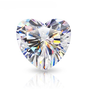 Diamant Moissanite en forme de coeur en vrac de haute qualité certifié IGI coupe princesse pour la fabrication de bijoux diamant cultivé en laboratoire à vendre - Product Image 5