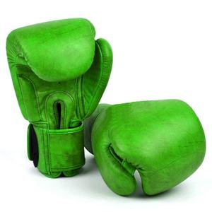 Guantes de boxeo de cuero con cierre de cordones en la muñeca para adultos, entrenamiento de artes marciales - Product Image 2