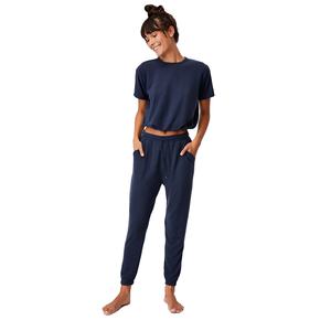 2024 pantalones de chándal de lana de algodón de primera calidad para mujer, ropa de calle con cordón en la cintura, pantalones de chándal planos apilados de invierno - Product Image 6