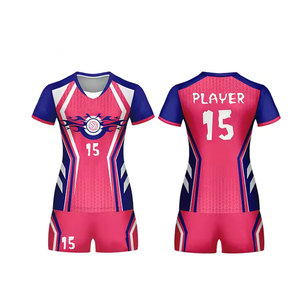 Custom Men's <b>Volleyball</b> Team Uniform Jersey Shorts <b>Set</b> Sublimation Printed Custom Team Name Elastic Waist Quick Dry 100% - Product Image 1