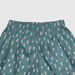 Men's Quick Dry Printed Shorts With Elastic Waist Mid Rise Casual Sportwear 100% Polyester Knitted Fabric White Tree Pattern - Product Image 6