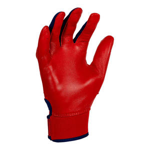 Elite Red Genuine Leather Baseball Batting Gloves Heavy Duty Pro Grip Impact Resistant Custom Adult Youth Batti - Product Image 4