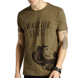 Camiseta de algodón de punto grueso de 300 g/m² para hombre, estilo oversize, hip hop, corte holgado, cuello redondo, lavado ácido, estampado DTG personalizado - Product Image 1