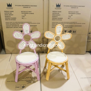 Silla Infantil de Mimbre Natural Hecha a Mano para Alquiler, Silla para Niños Pequeños para Fiestas de Cumpleaños, Bodas y Eventos, Muebles de Fábrica OEM - Product Image 4