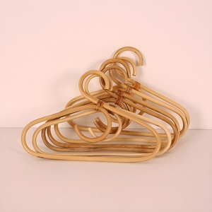 Cintres pour vêtements d'enfants, essentiels, faits à la main en rotin naturel, cintres pour vêtements d'enfants - Product Image 2