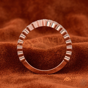 Bague de luxe en forme de X avec diamant Moissanite pour femme – Bijoux en argent sterling S925/plaqué or 14 carats - Product Image 4