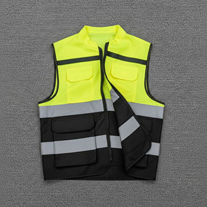 Chaleco de Seguridad Reflectante de Alta Visibilidad con Cremallera, Logotipo Personalizado, ANSI Clase 1 y EN ISO 20471 Clase 2, Impermeable, con Bolsillos con Luces LED - Product Image 3