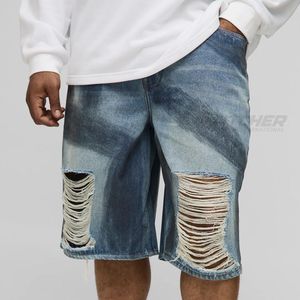 Shorts de Mezclilla Estilo Y2K para Hombre al por Mayor con Bordado, Lavado Claro, Ropa Casual para el Día a Día - Ecológicos - Product Image 6
