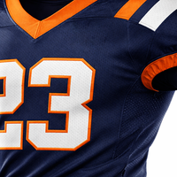 Conjunto de Uniforme de Fútbol Americano Personalizado, Jersey con Impresión por Transferencia de Calor, Nombre del Equipo, Número, Kit Deportivo, Parte Delantera de Secado Rápido