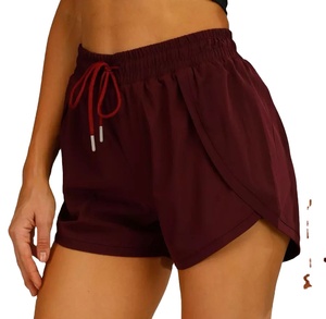 Femmes taille haute personnalisée Gym Fitness Activewear couleur unie 2026 Shorts chauds pour la course et l'utilisation décontractée motif décoration - Product Image 1