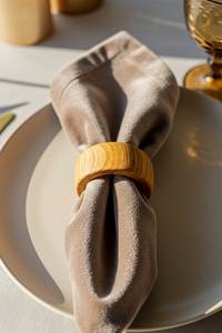 Porte-serviettes en bois artisanal, anneaux de serviettes en bois naturel pour la décoration de table de mariage, vente sur Amazon - Product Image 3