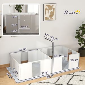Supporto per luce retrattile regolabile in altezza per porta, Tappetino impermeabile per pipì - Cuccia per cani di taglia media, Mobili per animali domestici - Product Image 2