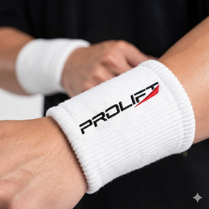 Bandeaux de poignet en coton éponge respirant tricoté avec logo personnalisé pour la gym, le CrossFit, le tennis, le fitness et la vie quotidienne - Product Image 2
