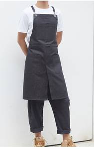 Lightweight Canvas Cafe Apron Removable Leather Straps Professional Barista <b>Work</b> Vest Breathable <b>Comfy</b> Baker Pastry Chef Bib - Product Image 3