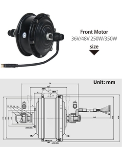 Motore per Bicicletta Elettrica da 250W 350W 500W, 16 20 24 26 27.5 28 29 Pollici, Parti per Ruota Anteriore/Posteriore - Product Image 3