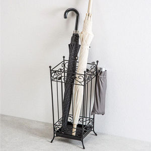 Black Steel Umbrella Stand Frame Structure One-Sided Capacity Freestanding Home Decoration Metal Handicraft Umbrella Stand - Product Image 3