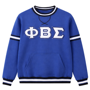 Maglia Blu in Ciniglia Phi Beta Sigma, Abbigliamento per Fraternità Greca con Design Classico in Ciniglia, Comfort e Stile Premium - Product Image 4