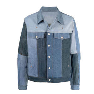 Chaqueta de Mezclilla para Hombre al por Mayor con Cuello Alto y Estampado de Dibujos Animados, Ropa Urbana de Alta Calidad - Product Image 1