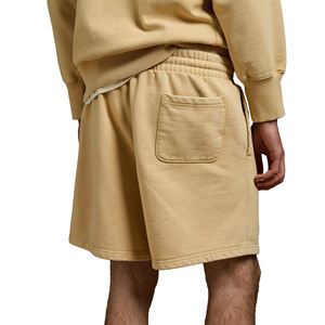 Conjunto de Sudadera con Capucha y Pantalones Cortos de Forro Polar Transpirable 100% Algodón para Hombre, Marca Personalizada, Ropa Casual de Primavera - Product Image 5