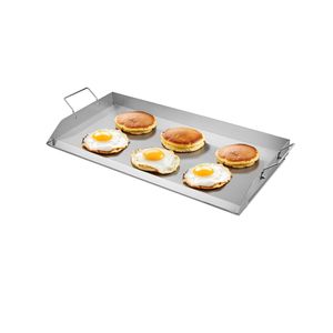 Piastra Universale 32x16 in Acciaio Inox per Barbecue e Teppanyaki Portatile da Campeggio - Product Image 2