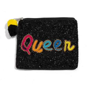 Nouveau design : Pochette à main brodée de perles, motif dessin animé fait main, imprimé en typographie, porte-monnaie couleur personnalisée - Product Image 6