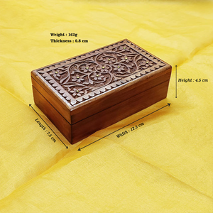 Boîte de rangement en bois extra-large de qualité supérieure avec couvercle à charnières, idéale pour ranger bijoux et souvenirs, par le plus grand fabricant - Product Image 4