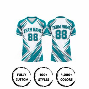 เสื้อเบสบอลคอวี แขนสั้น พิมพ์ลายแบบซับลิเมชั่น ระบายเหงื่อได้ดี ผลิตจากโพลีเอสเตอร์ 100% สำหรับผู้ใหญ่ ใส่ได้ทั้งชายและหญิง ออกแบบชื่อทีมได้ - Product Image 4