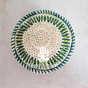 Cesta de Almacenamiento para el Hogar, Cesta de Almacenamiento de Hierba Moonj Natural, Mini Cesta con Tapa y Asa, Ecológica - Product Image 2