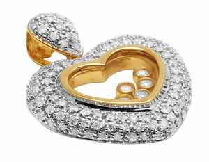 Pendentif Cœur Glacé de Qualité Supérieure Bicolore pour Hommes et Femmes, Moissanite Scintillante, Style Hip Hop, Cadeau Tendance en Promotion - Product Image 3