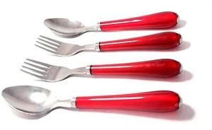 Ensemble de couverts élégants en acier inoxydable avec manche en résine – Vaisselle moderne pour la maison, l'hôtel et le restaurant – Finition durable - Product Image 3