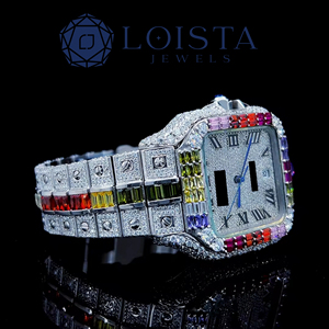 Reloj de Cuarzo Cuadrado de Lujo para Mujer con Detalles de Diamantes, Esfera con Números Romanos, Correa de Acero Inoxidable, Pantalla Analógica - Product Image 2