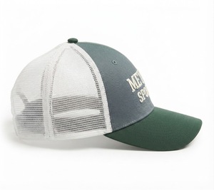 Casquette Trucker MEYBA SPORTS bicolore à 6 panneaux en maille, broderie 3D, logo personnalisé, réglable, visière incurvée, respirante, unisexe - Product Image 5