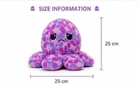 Peluche Pieuvre Mignonne en Fourrure de Lapin Douce, Cadeau pour Enfants, Sûre pour Bébé, Animal Marin à Câliner, Personnalisable OEM, Vente en Gros, Anniversaire, Anti-Stress