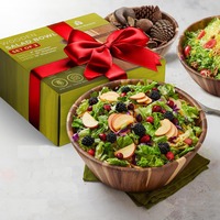 Ensemble de 3 bols en bois d'acacia de qualité supérieure, fourniture en gros, pour servir la salade, les fruits, les bonbons, l'apéritif, les collations, la cuisine