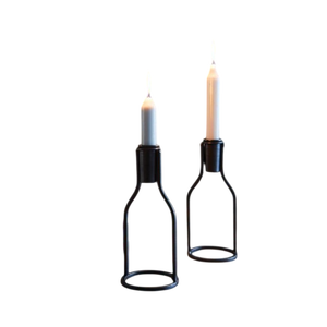 Support de bougie en spirale en métal noir, résistant à la chaleur, en fer, pour la décoration de la maison, style moderne et rustique - Product Image 5
