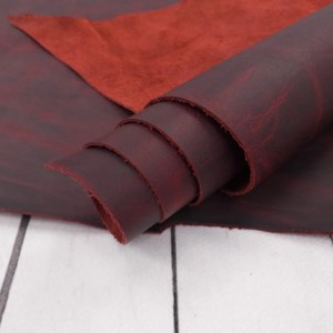 Chrome Tan Burgundy Red Pull-Up Cowhide <b>Leather</b> Hide • Perfect Material for Handbags Wallets Purses ShoesAnd Crafting Work - Product Image 4