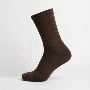Chaussettes habillées classiques pour hommes en coton côtelé noir, blanc, beige, couleur unie, chaussettes mi-mollet souples et extensibles pour usage quotidien, décontracté ou sportif - Product Image 3