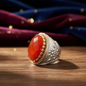 แหวนตราประทับคาร์เนเลียน น้ำหนัก 12.9 กรัม ผลิตภัณฑ์เครื่องประดับชั้นดี - Product Image 3