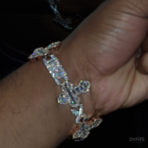Bracelet Moissanite Croix Infini Sertie de Pierres, Testée au Diamant, Bijoux Hip Hop, Bracelet en Argent 925, Bijoux Religieux - Product Image 6