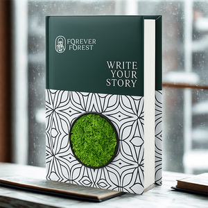 <b>A5</b> Luxury Eco <b>Diary</b> 192 Pages 80gsm Ruled Digital Printing Perfect Binding Kappa Board Hardcover Real Preserved Moss - Product Image 2