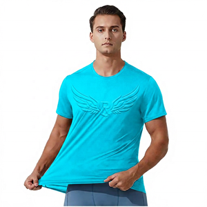 T-shirt à manches courtes pour homme, col rond, motif à pois, respirant, tricoté, coupe classique, vêtements décontractés, 100% polyester - Product Image 4
