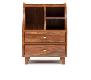 modern solid wood bedside table slatted door wooden nightstand with <b>drawers</b> hotel bedroom nightstand furniture Pindel Handicraft - Product Image 2