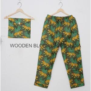 ชุดนอนผ้าฝ้ายเนื้อนุ่มพิเศษลายสัตว์สำหรับผู้หญิง ชุดเสื้อเชิ้ตและกางเกงขายาวสำหรับฤดูร้อน งานแฮนด์เมดใหม่ ดีไซน์หรูหรา - Product Image 4