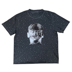 Camiseta personalizada para hombre con pedrería, 100% algodón, camiseta vintage estampada con pedrería, camiseta para hombre con material de alta calidad - Product Image 1