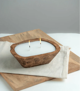 Bougeoir en bois écologique en forme de cœur, rustique, taille personnalisée, 100 % bois de haute qualité, pour Noël et la maison - Product Image 4