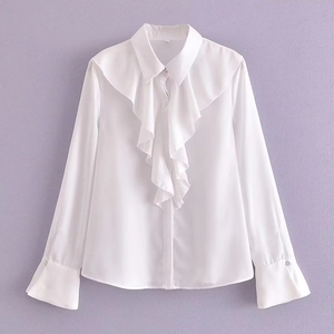 Blusa de Mujer de Color Sólido con Botones, Camisa Elegante de Oficina, Cómoda para Uso Diario, Fabricante OEM ODM - Product Image 6